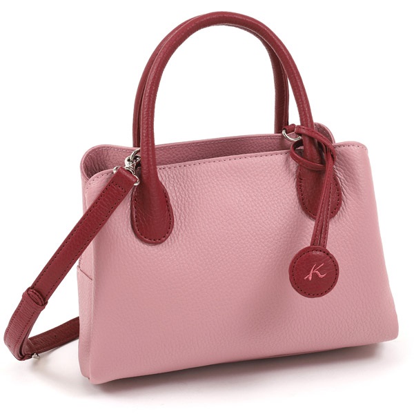 ２ｗａｙハンドバッグ(ピンク／ワイン)