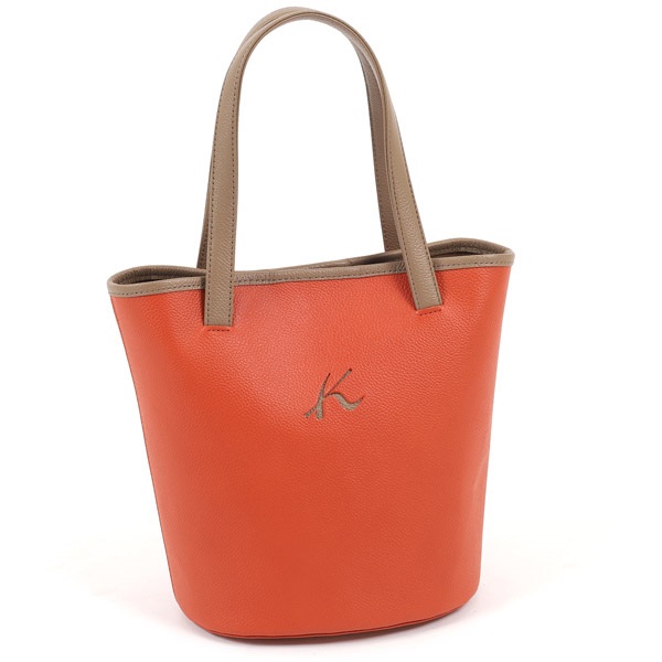 ハンドバッグ(レンガ／ココア)