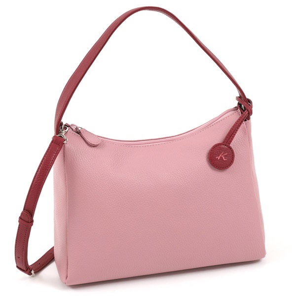 ２ｗａｙセミショルダーバッグ(ピンク／ワイン)