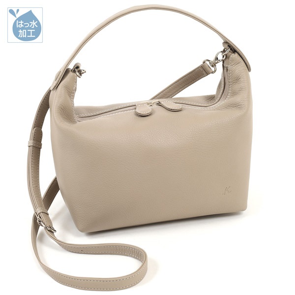 ２ｗａｙハンドバッグ(サンドベージュ／ホワイトステッチ)
