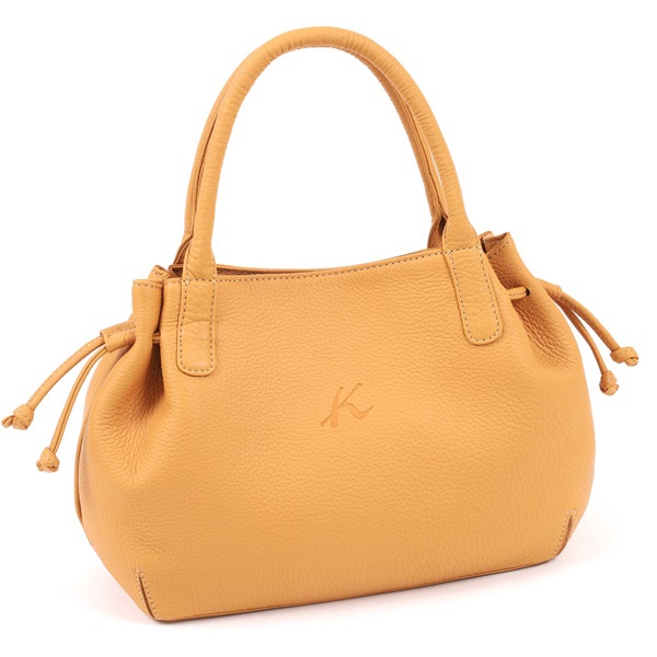 ハンドバッグ(キャメル／ベージュステッチ)