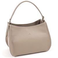 ハンドバッグ(サンドベージュ／ホワイトステッチ)