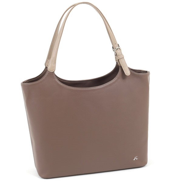 セミショルダーバッグ(ココア／サンドベージュ)