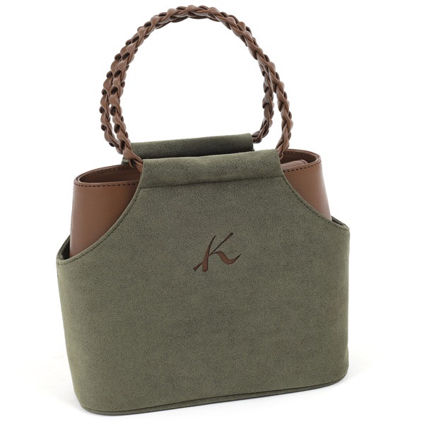 ハンドバッグ(カーキ／ブラウン)