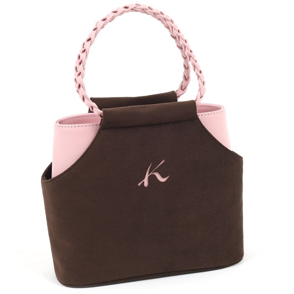 ハンドバッグ(チョコ／ピンク)