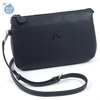 ショルダーバッグ(ダークブルー／ホワイトステッチ)