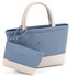 ハンドバッグ(ブルーグレー／ライトグレー)