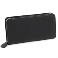 長財布(ブラック／グレーステッチ)