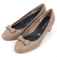 リボンパンプス(サンドベージュ-22cm)