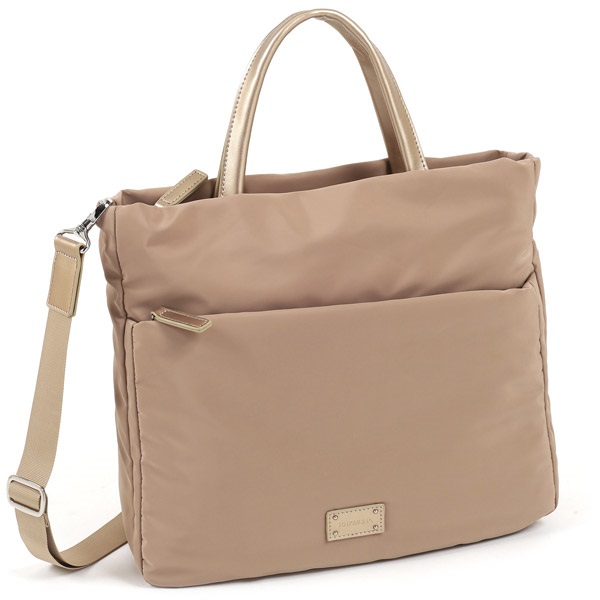 ２ｗａｙハンドバッグ(サンドベージュ／ゴールド)