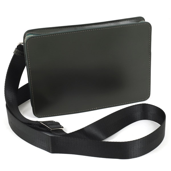 ２ｗａｙショルダーバッグ(ダークグリーン／ゴールドステッチ)