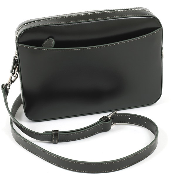 ２ｗａｙショルダーバッグ(ダークグリーン／ゴールドステッチ)